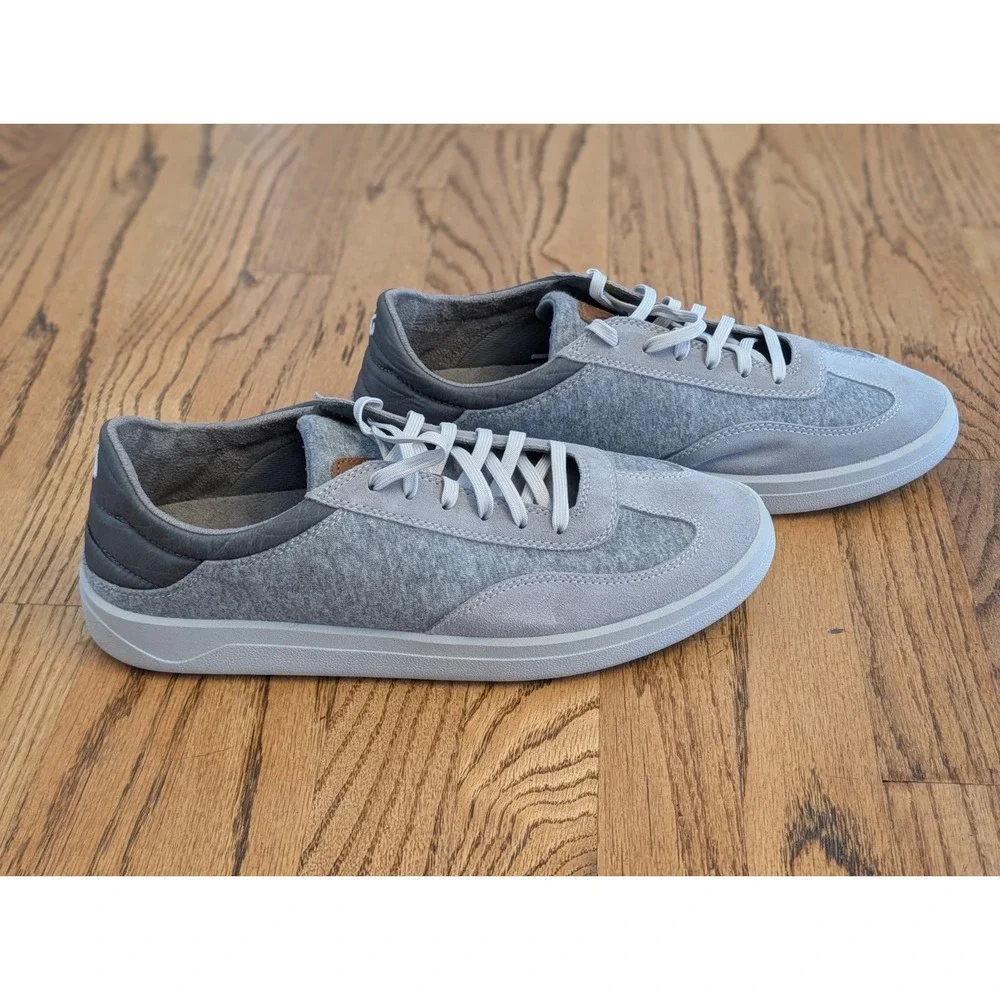OluKai Puliki Men's Lace-Up Sneakers Sz 11 Grey/Light Grey New without Tags